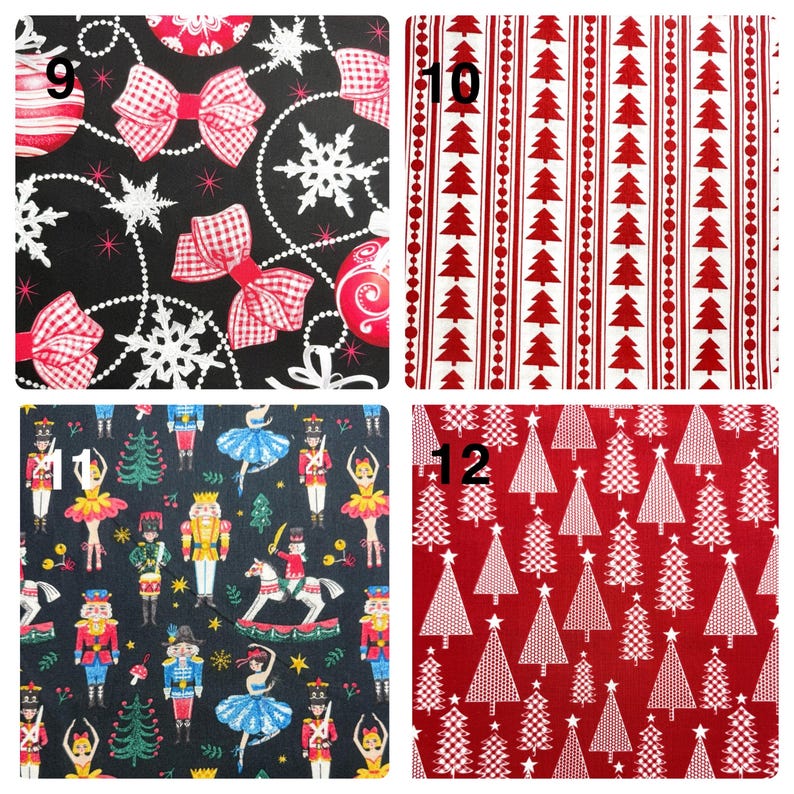 Reusable Christmas Fabric Gift Bag in several different patterns, Drawstring Holiday Wrap Santa Sacks, Jumbo size 2.75 feet tall image 5