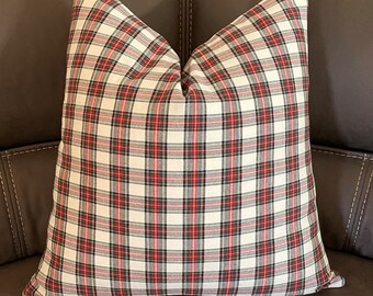 plaid euro pillow shams