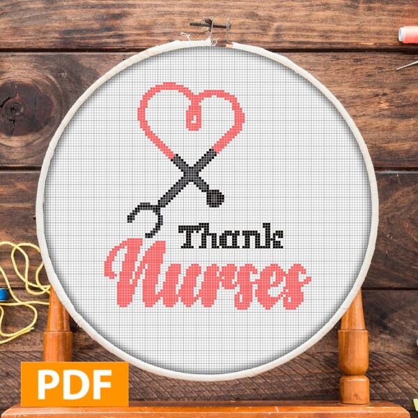 Nurse Cross Stitch Etsy
