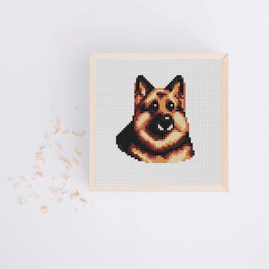 German Shepherd Cross Stitch Pattern PDF – Dog Embroidery Design, Pet Portrait DIY Gift, Instant Download for Dog Lovers