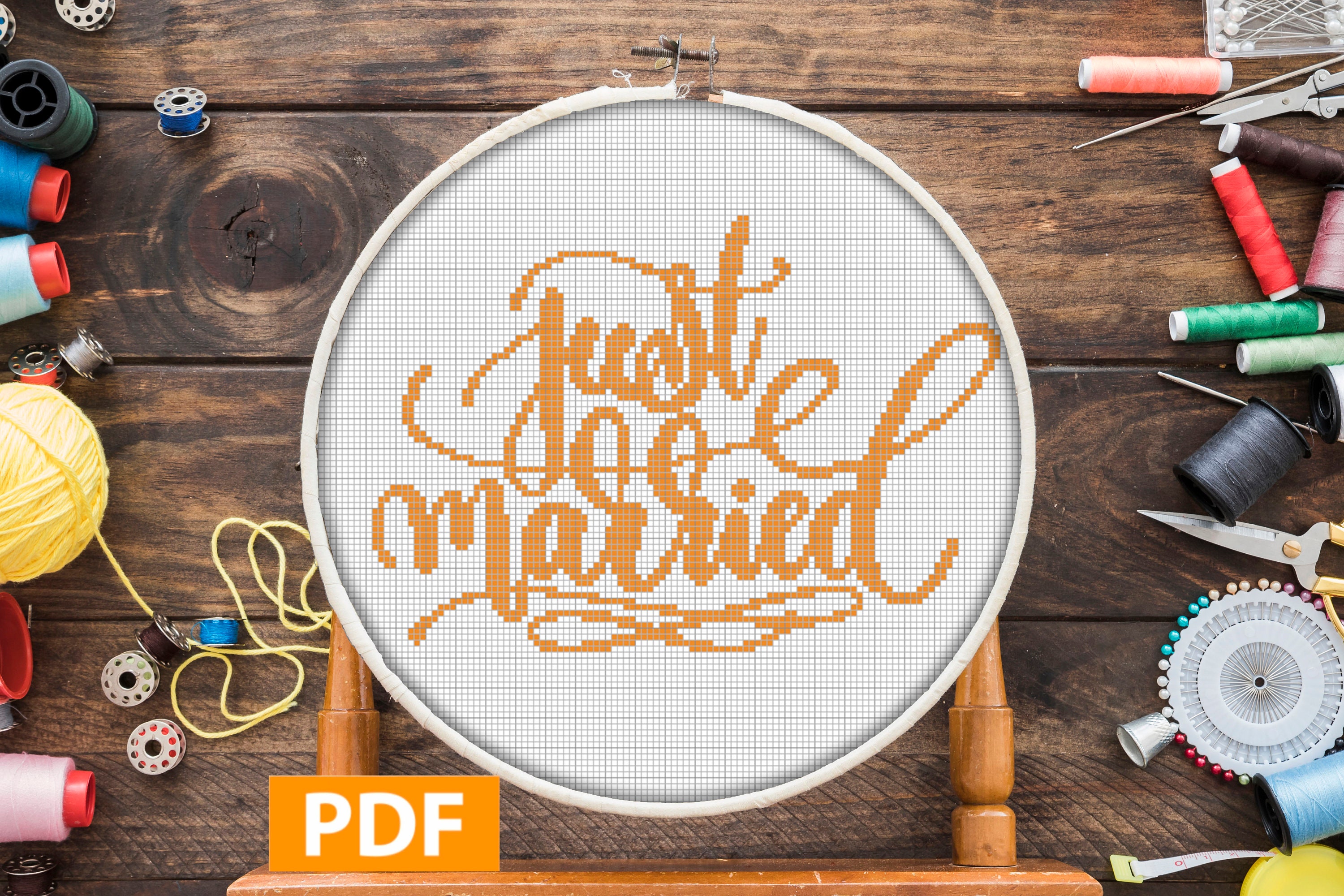 Just Married Cross Stitch Pattern Wedding Cross Stitch Cross Etsy