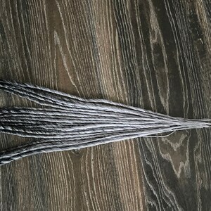Synthetic hair dark grey dreads extensions DE or SE set