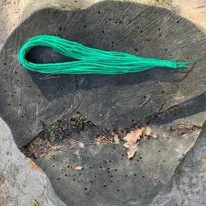 Forest green fake synthetic dreadlocks extensions, Gift for her