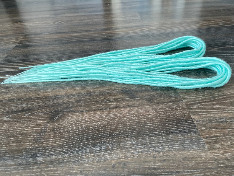 Synthetic hair dreads extensions sky blue DE or SE dreads set Synthetic hair dreads extensions sky blue DE or SE dreads set