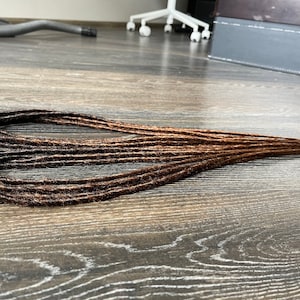 Brown double ended dreads, natural look dreadlocks