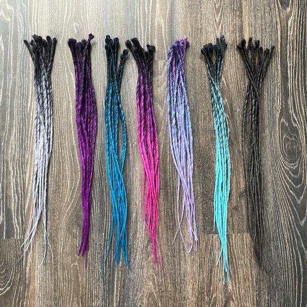 Double ended or single ended dreads Custom color synthetic dreadlocks extensions