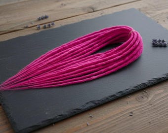 Pink synthetic dreadlocks