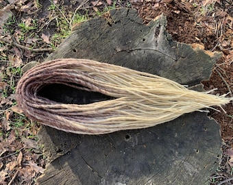 Brown Blonde Synthetic Dreads: Double Ended Dreadlocks Extensions