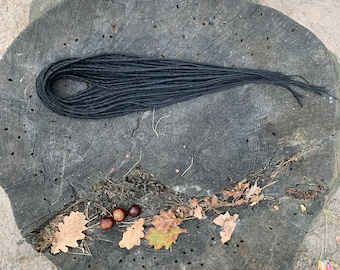 Black synthetic dreads extensions custom color set