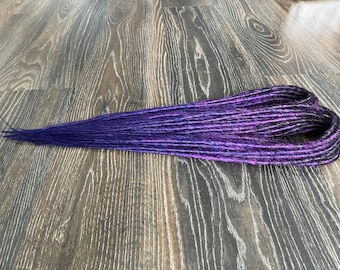 Purple synthetic dreads extensions set of dreads