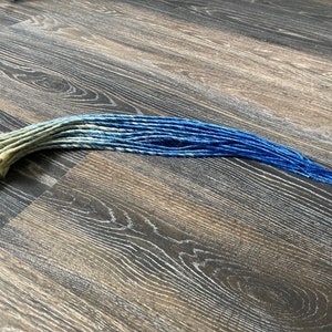 Single ended dreads blonde to blue synthetic dreadlocks