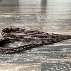 Medium brown synthetic dreads extensions custom color set