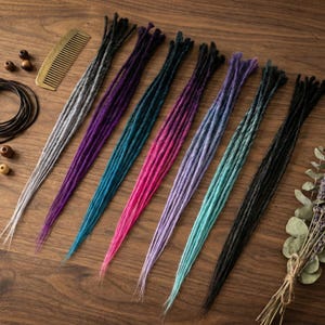 Rastas de un solo extremo o de doble punta, extensiones de rastas sintéticas de color personalizado