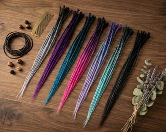 Double ended or single ended dreads, Custom color synthetic dreadlocks extensions