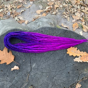 Ombre purple synthetic dreads extensions DE or SE set