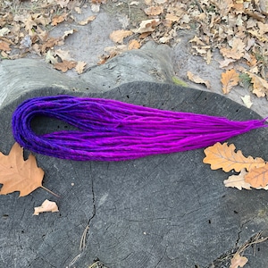 Ombre purple synthetic dreads extensions DE or SE set