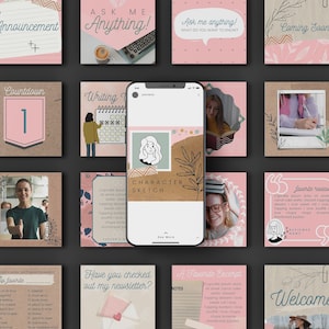 40 modèles Instagram Post Canva pour les auteurs - Bubble Pop - Chick Lit & Romance