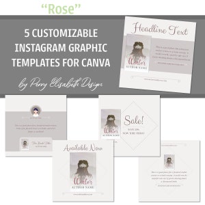 31 Canva Templates for Authors - Rose