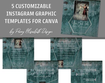 31 Canva Templates for Authors - Hexagons