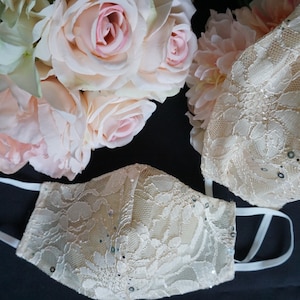 Maschere facciali di pizzo da sposa