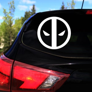 Deadpool Face Outline Decal, Deadpool Sticker