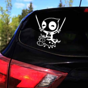 Deadpool Riding Unicorn Decal