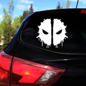 Deadpool Decal, Deadpool Face Sticker
