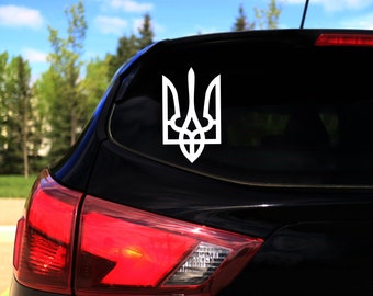 Ukraine Gold Trident Decal, Stand With Ukraine