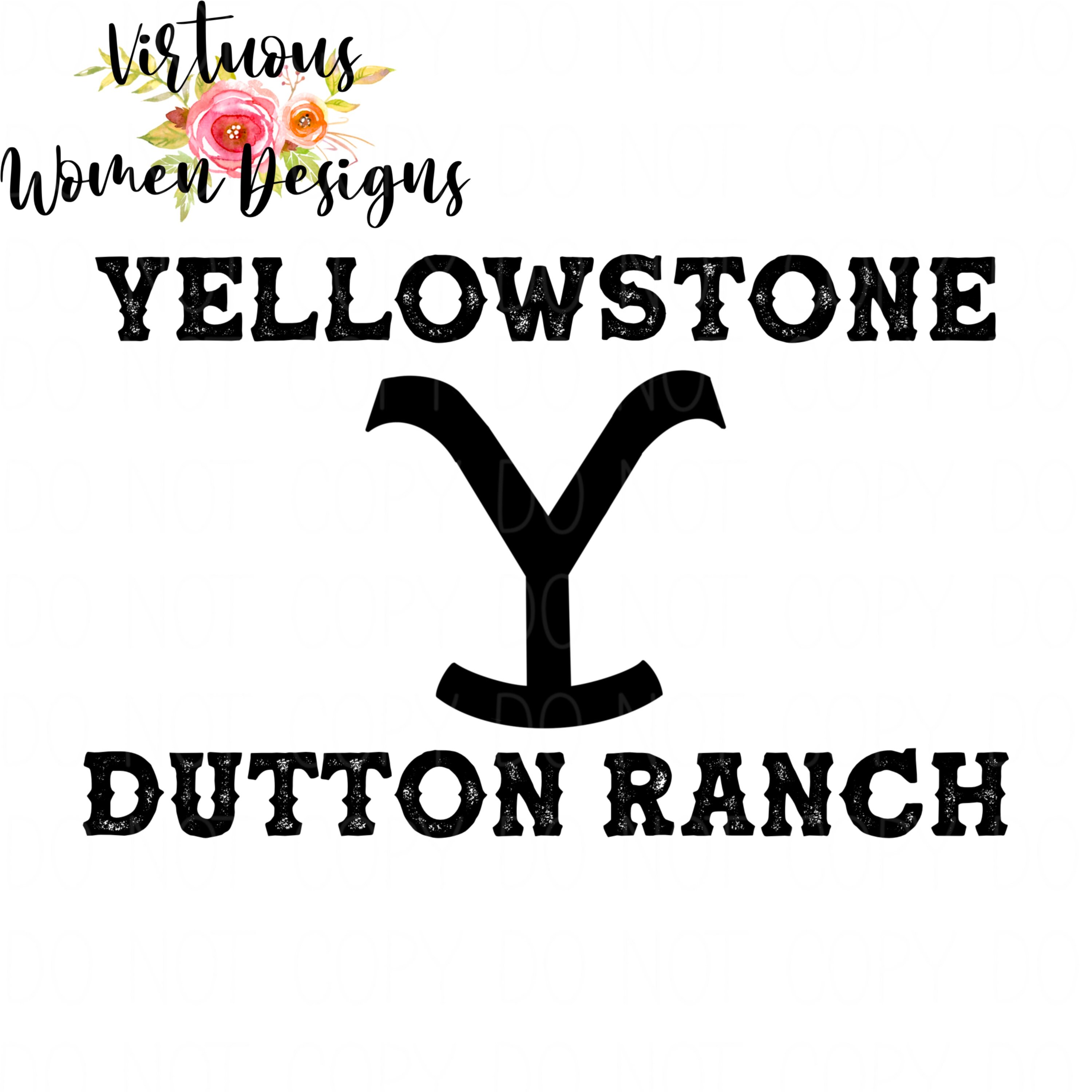 Yellowstone Dutton Ranch Brand PNG FILE Etsy
