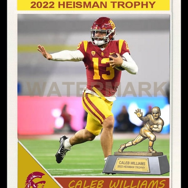 Caleb Williams Cards Etsy