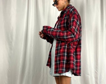 Vintage Flannel | Saddlebred Tartan Button Down, Red, Green and Blue, 1980s