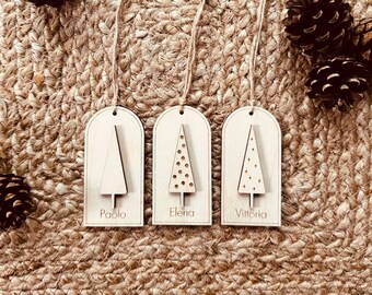 Custom Christmas gift tags | Personalised name Christmas present labels | Personalised name Christmas gift tags set of 3 | Custom name tag