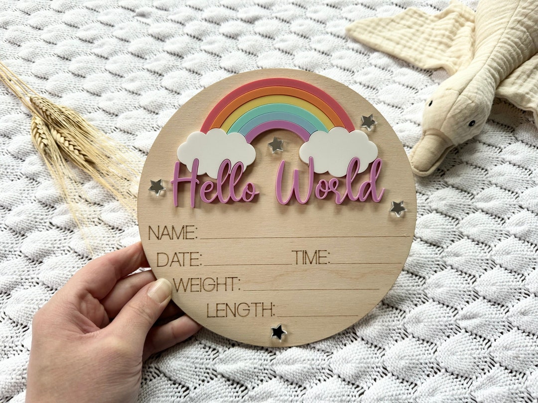 Baby Announcement Sign | Baby Announcement Disc | Baby Welcome to the ...