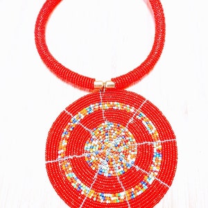 African Maasai Handmade Beaded Necklace, Masai wedding necklace, African jewelry, African beaded necklace, Women jewelry, Christmas gift for