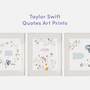TS Quotes Floral Art Prints