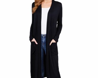 black see thru cardigan