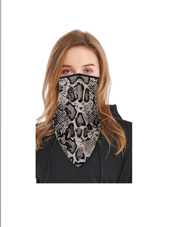 Ice Silk Face Cover Shield Neck Gaiter Bandana Tube Balaclava Scarf With Loops