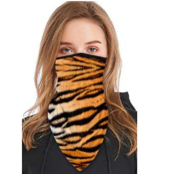 Ice Silk Face Cover Shield Neck Gaiter Bandana Tube Balaclava Scarf With Loops