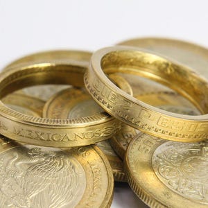 10 Peso Coin Ring, Mexico, Mexican Coin Ring, Coin Ring, Promise Ring, Mexicanos, 10 Peso, Anillo, Mexico Culture, Peso Gift, Mexican Ring