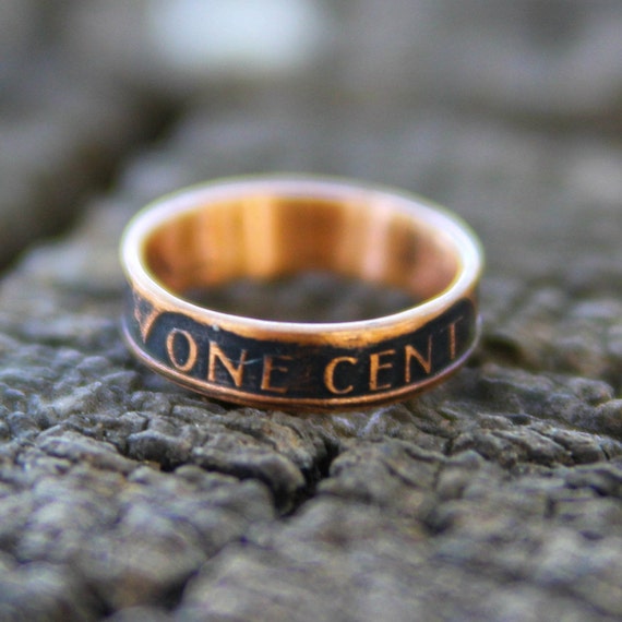 US Copper Penny Ring Lucky Penny Pennies Made Into Rings Coin