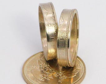 500 Yen Coin Ring, Japanese 500 Yen, Coin Ring, Japanese Ring, Japanese Coins, Anime, Promise Ring, Anime Jewelry, 500 Yen, Yen Ring, Yen