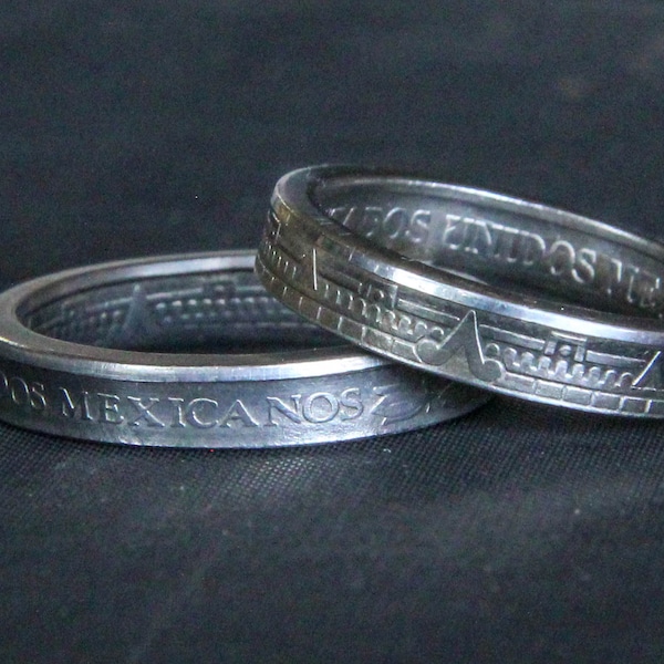 1 Peso Coin Ring, Mexico, Mexican Coin Ring