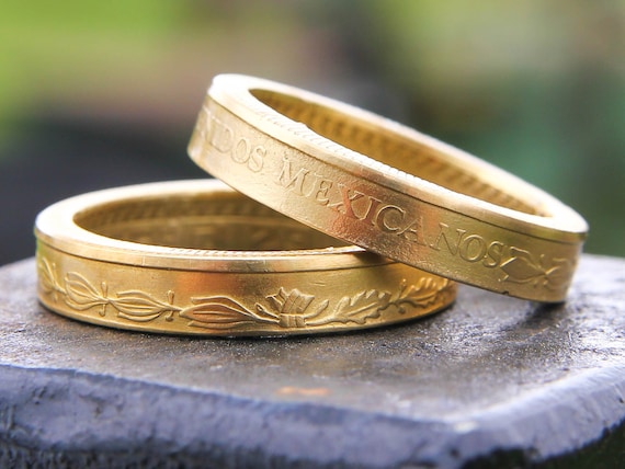 10 Peso Coin Ring Mexico Mexican Coin Ring Etsy UK