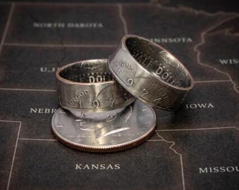 Kennedy Half Dollar, Half Dollar, Coin Ring, United States Half Dollar, Liberty, 4th of July Gift, Independence Day, Souvenir, Kennedy