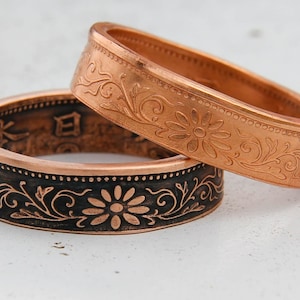 Japanese 1 Sen Coin Ring, Paulownia, Japanese 1 Sen, Sen Coin, Japanese Ring, Coin Ring, Souvenir, Promise Ring, Japanese Culture, Anime