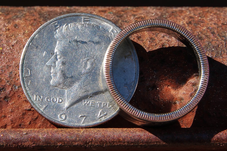 Kennedy Half Dollar, Clad, Half Dollar, Coin Ring, Polished Kennedy Half Dollars, United States Half Dollar Coin Ring, Liberty image 8