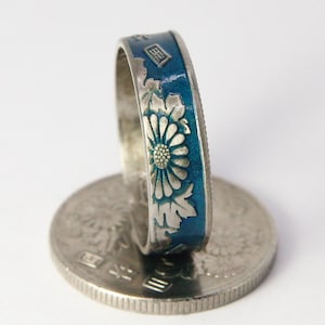 50 Yen Coin Ring, Japanese 50 Yen, 50 Yen, Coin Ring, Japanese Ring, Japan Coin, Anime, Kanji, Powder Coated, Japanese Jewelry, Promise Ring