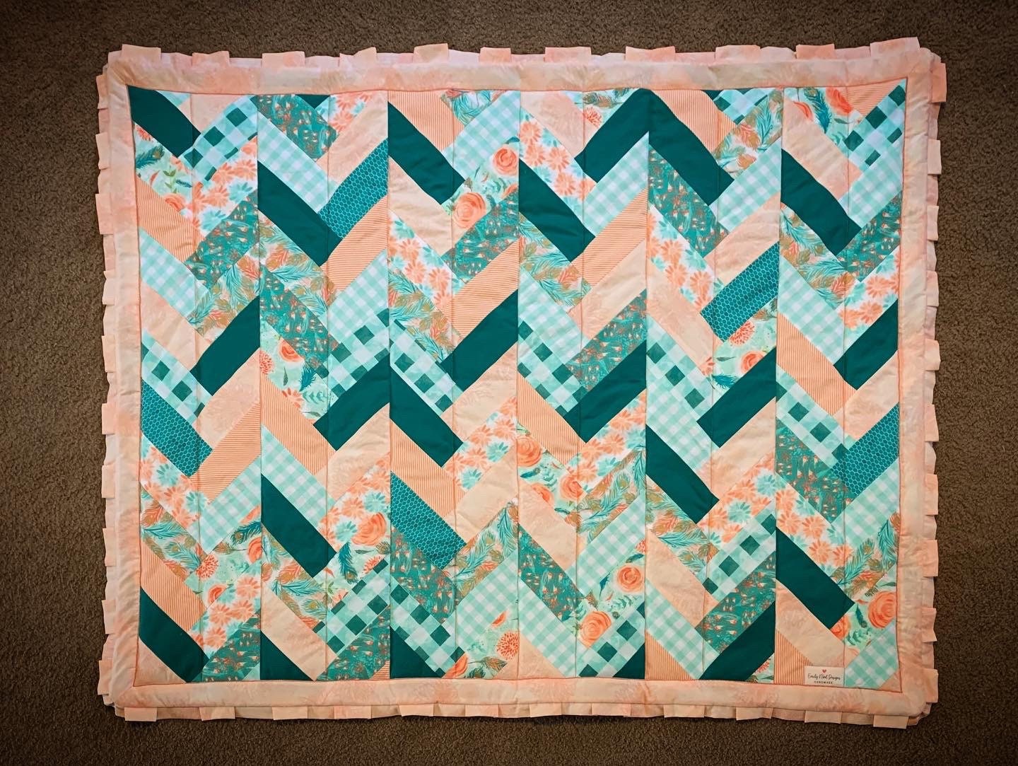 Floral Quilt Floral Baby Quilt Floral Baby Blanket Etsy