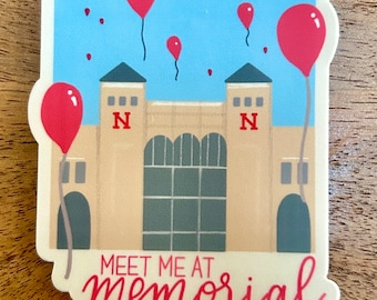 Meet Me At Memorial Sticker