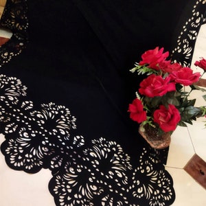 Pakistani velvet shawl | Indian shawl for women | velvet dupatta | laser cutwork velvet shawl | wedding shawl | traditional handmade shawl